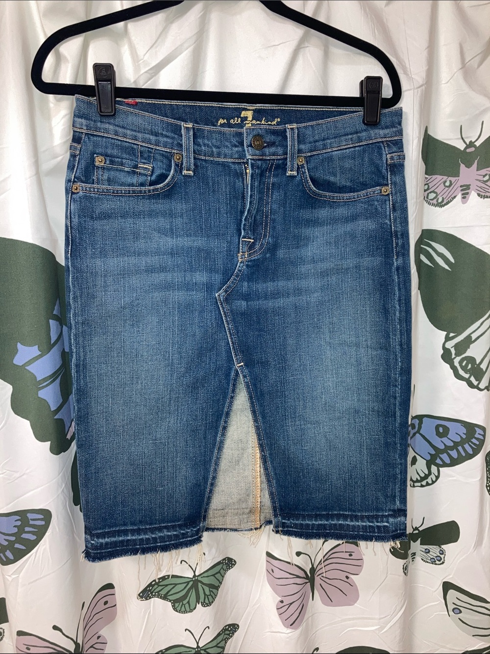 7FAM denim skirt